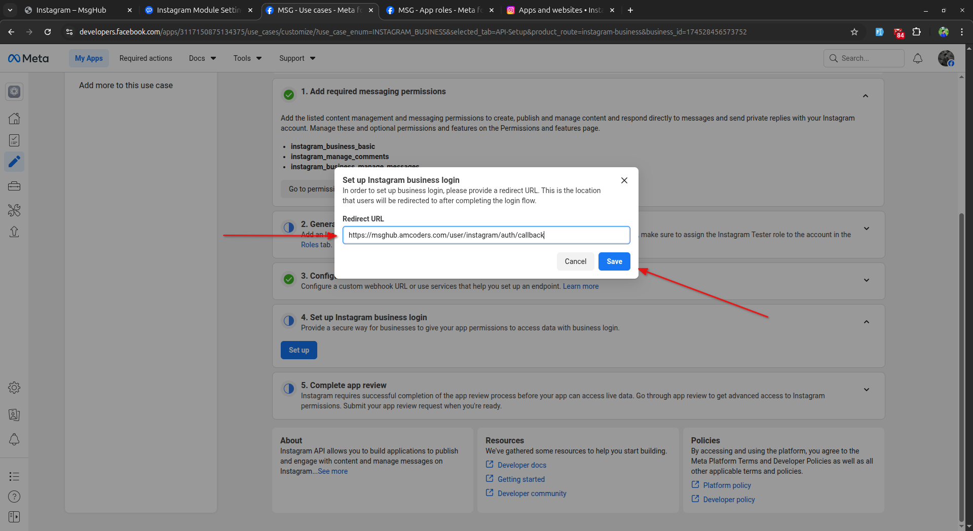 Set Auth Redirect URL